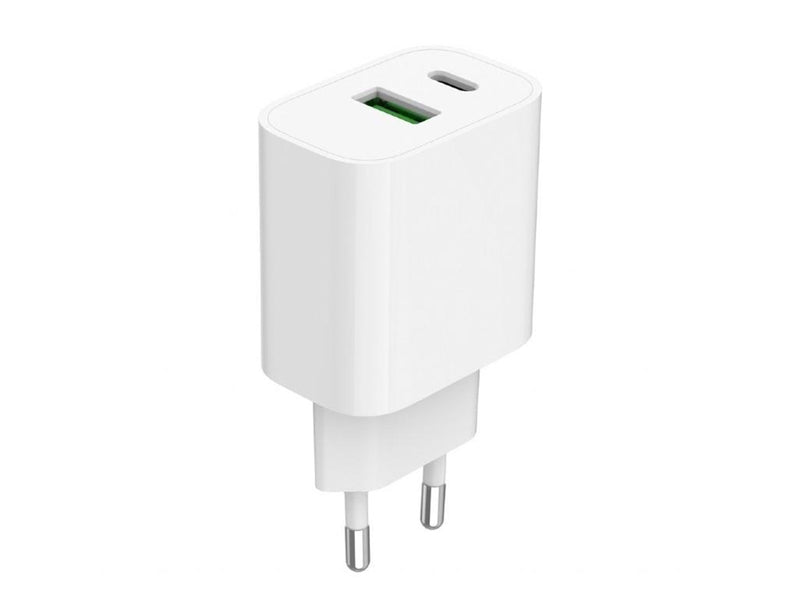Gembird Universal GaN USB charger QC 3.0 & PD 20 W 2-port - White