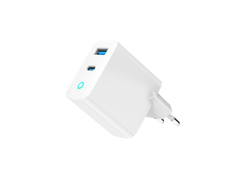 Gembird Universal GaN USB charger with LED QC 3.0 & PD 65W 2-port - White