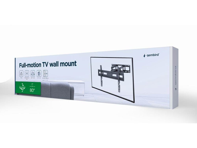 Gembird WM-80ST-03 - TV Wall Mount 37″–80″ - VESA up to 600×400 - Max 40 kg - recommended for 80"