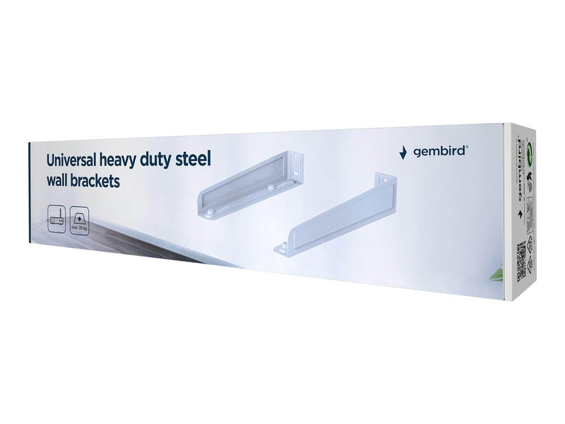 Gembird WM-U35-01-W - mounting kit - heavy-duty - for Game console - matt white - Max 35 kg - recommended for