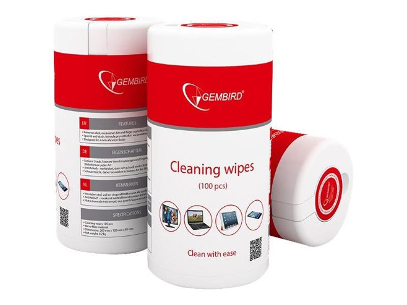 Gembird Wipes for cleaning TFT/LCD/ screens  (100PC
