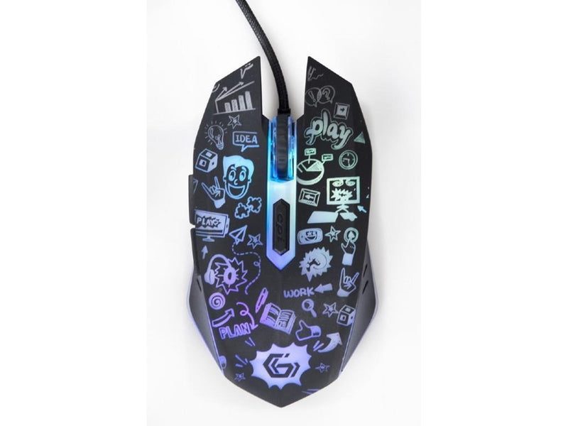 Gembird Wired optical mouse 6B Grafix - Maus (Schwarz)