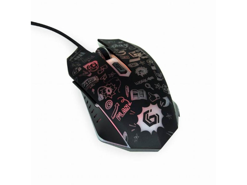 Gembird Wired optical mouse 6B Grafix - Maus (Schwarz)