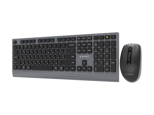 Gembird - keyboard and mouse set - dual-mode slim full size - Cyrillic - black Input Device - Tastatur & Maus Set - Kyrillisch - Schwarz