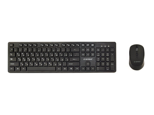Gembird - keyboard and mouse set full size - QWERTY - Russian - black Input Device - Tastatur & Maus Set - Russich - Schwarz