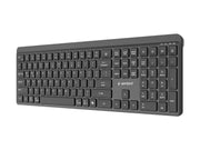 Gembird - keyboard - dual-mode pro-business slim full size - QWERTY - US - black Input Device - Tastatur - Englisch (US) - Schwarz