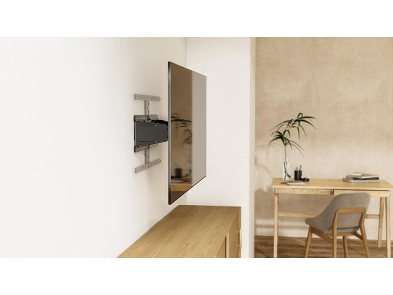 Gembird mounting kit - for TV - full motion - fine texture black - Max 50 kg - recommended for 90"