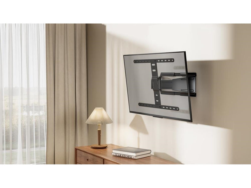 Gembird mounting kit - for TV - full motion - fine texture black - Max 50 kg - recommended for 90"