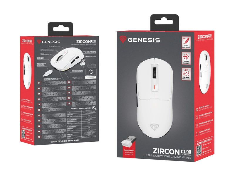 Genesis Zircon 660 - Maus (Weiß)