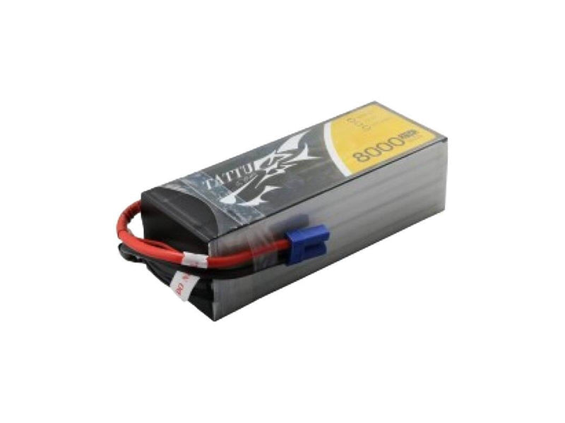 Gens ace &Tattu 8000mAh 22.2V 25C 6S1P Lipo Battery Pack with EC5