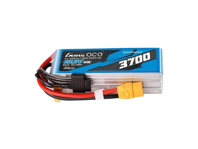 Gens ace &Tattu Accumulator Lipo G-Tech 3700mAh 22.2V 60C 6S1P XT90