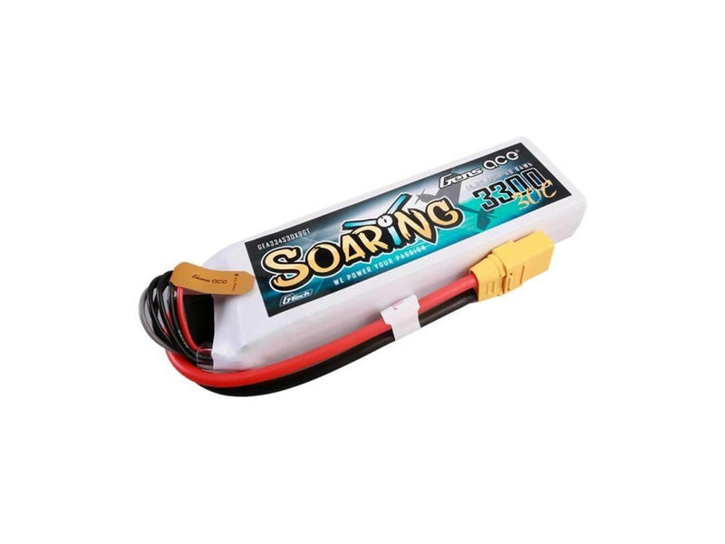 Gens ace &Tattu G-Tech Soaring 3300mAh 14.8V 30C 4S1P Lipo Battery