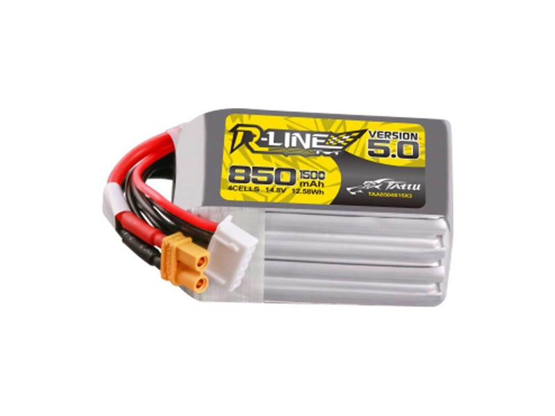 Gens ace &Tattu R-Line Wersja 5.0 850 mAh 14.8 V 4S1P 150C XT30U-F