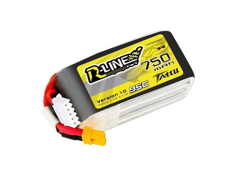Gens ace &Tattu - Tattu R-Line 750mAh 14.8V 95C 4S1P Battery JST-XHR