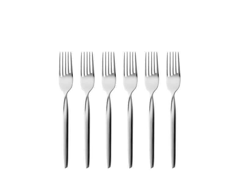 Gense Cake fork Twist 16 cm 6 pieces Glossy steel