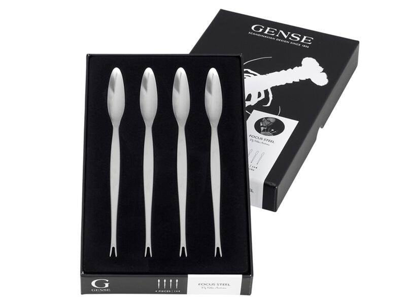 Gense Lobster fork Focus Steel 20.6 cm 4 pieces Black/Matte steel