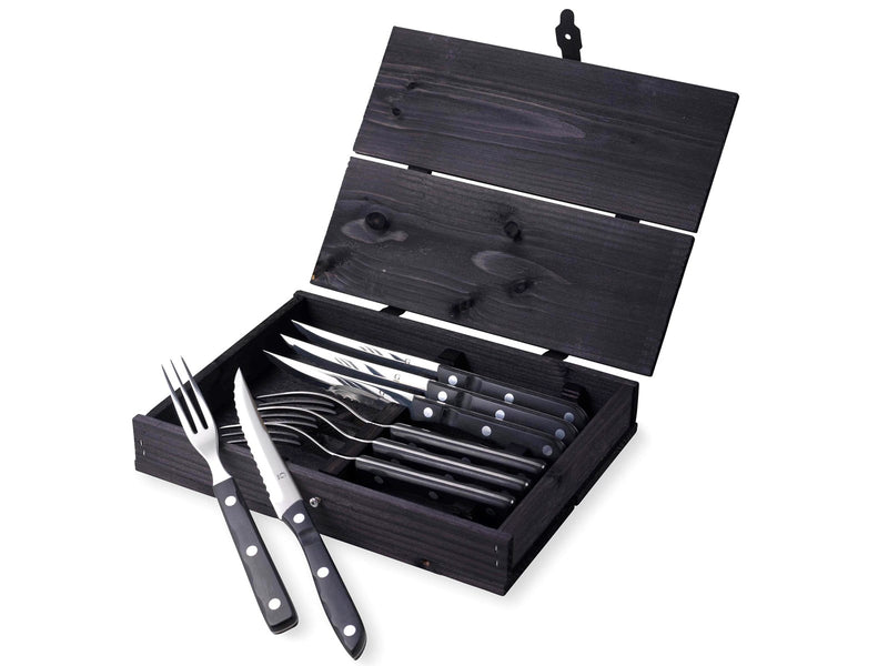 Gense Old Farmer Black steak/grill cutlery 8 pcs