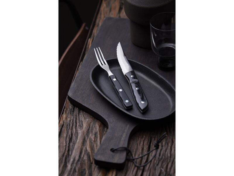 Gense Steak fork Old Farmer black 19.7 cm Black/Steel
