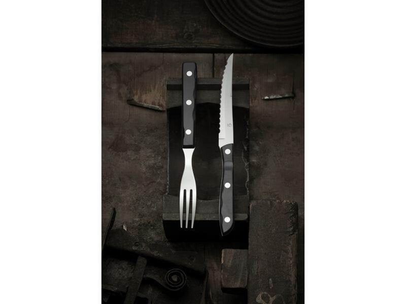 Gense Steak fork Old Farmer black 19.7 cm Black/Steel