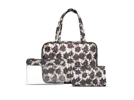 Gillian Jones 3-piece cosmetic bag set - Palm print