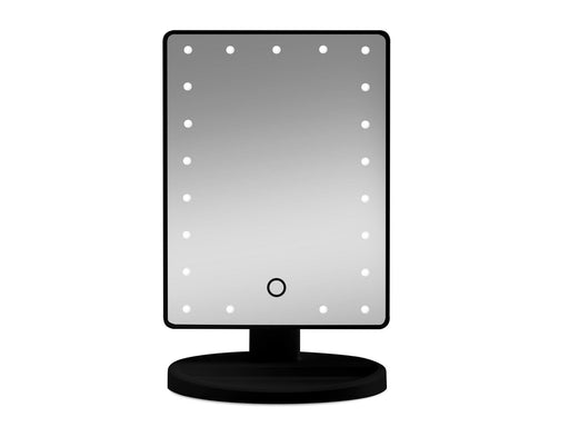 Gillian Jones Makeup Mirror w. Heart LED Light & Touch Function Black