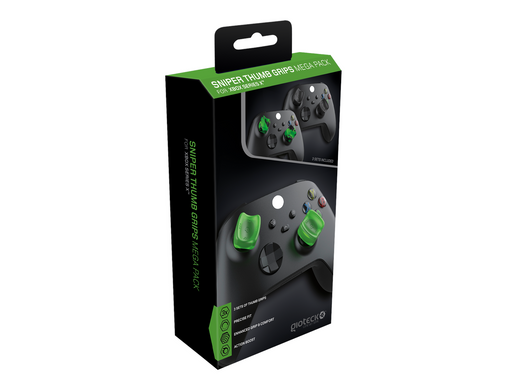 Gioteck Xbox Series X Sniper Mega Pack Thumb Grips - Black/Green - Miscellaneous Zubehör für Spielkonsole - Microsoft Xbox Series X