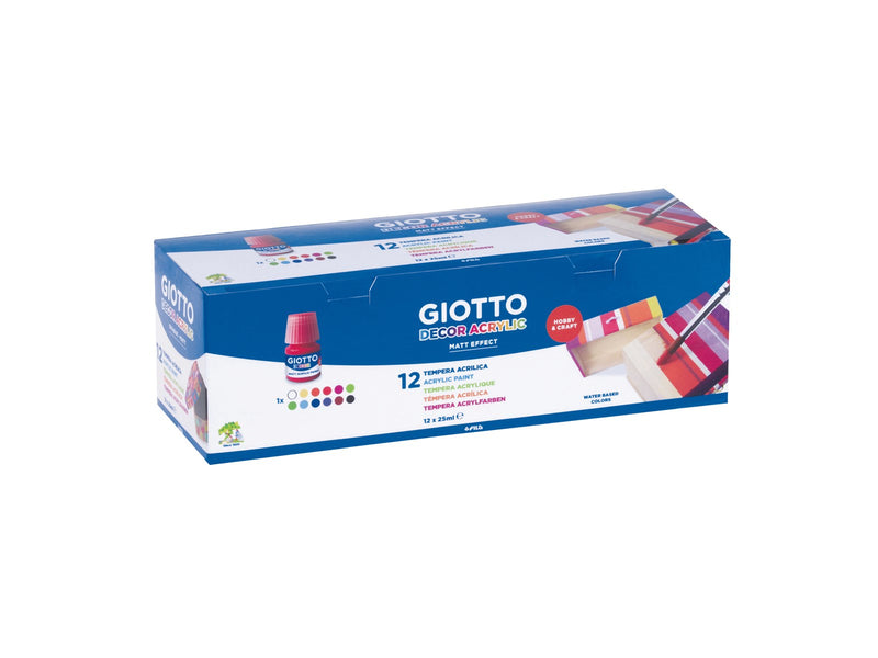 Giotto Decor Acrylic Paint 12x 25 ml