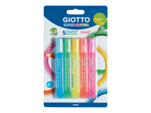 Giotto Decor Glitter Glue Neon 5 pcs BL