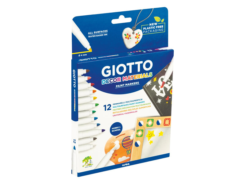 Giotto Decor Materials Paint Markers 12 pcs BL