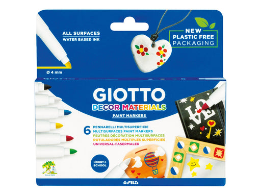 Giotto Decor Materials Paint Markers 6 pcs BL