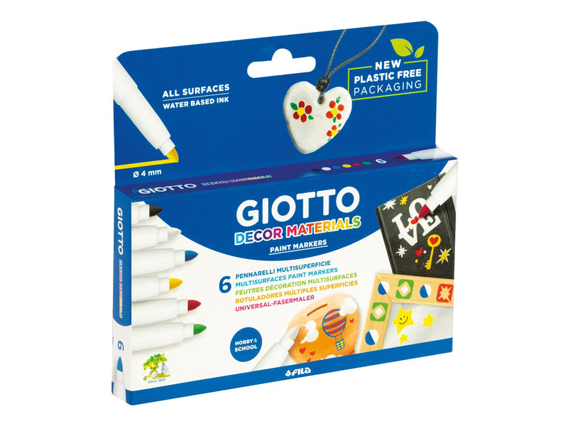 Giotto Decor Materials Paint Markers 6 pcs BL