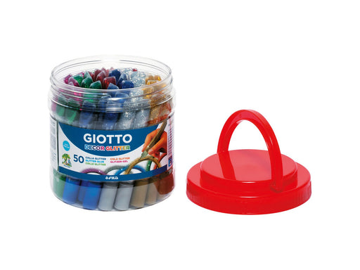 Giotto Glitter Glue 10.5 ml Assorted col. 50-pack