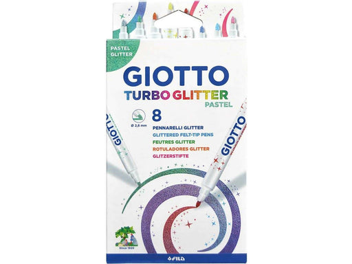 Giotto Turbo Glitter Glitter markers 8 pcs PASTEL