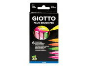 Giotto Turbo Soft Brush Fluo Colours 6 pcs BL