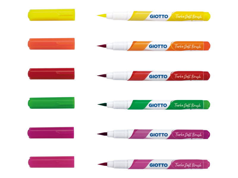 Giotto Turbo Soft Brush Fluo Colours 6 pcs BL