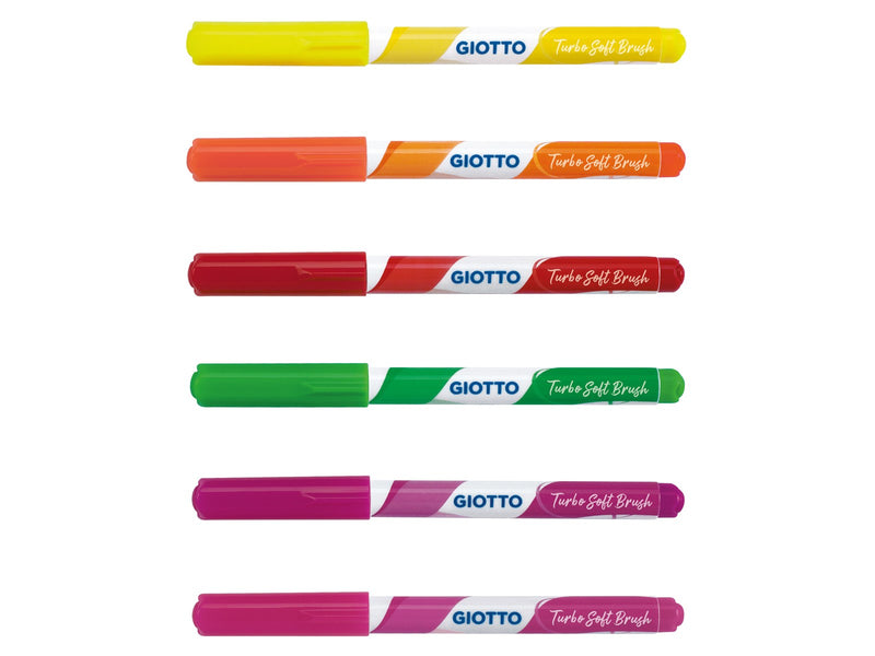 Giotto Turbo Soft Brush Fluo Colours 6 pcs BL