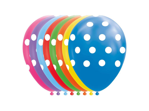 Globos Balloons Dots Mix Colors 30cm 8pcs.