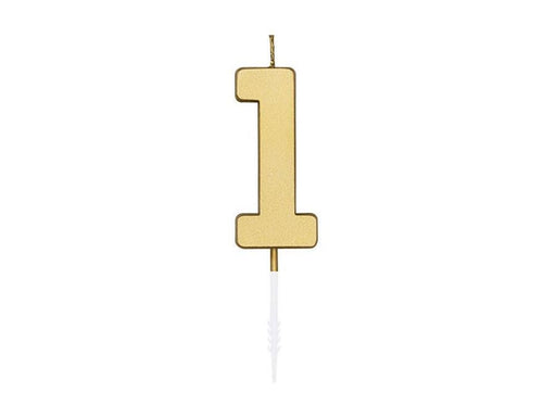 Globos Cake Candle 4.5cm Metallic Gold no. 1