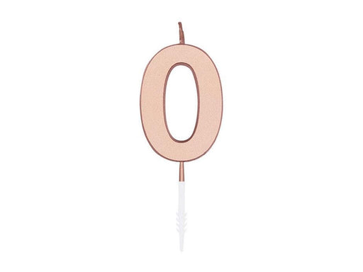 Globos Cake Candle 4.5cm Metallic Rose Gold no. 0
