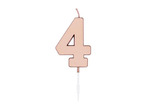 Globos Cake Candle 4.5cm Metallic Rose Gold no. 4