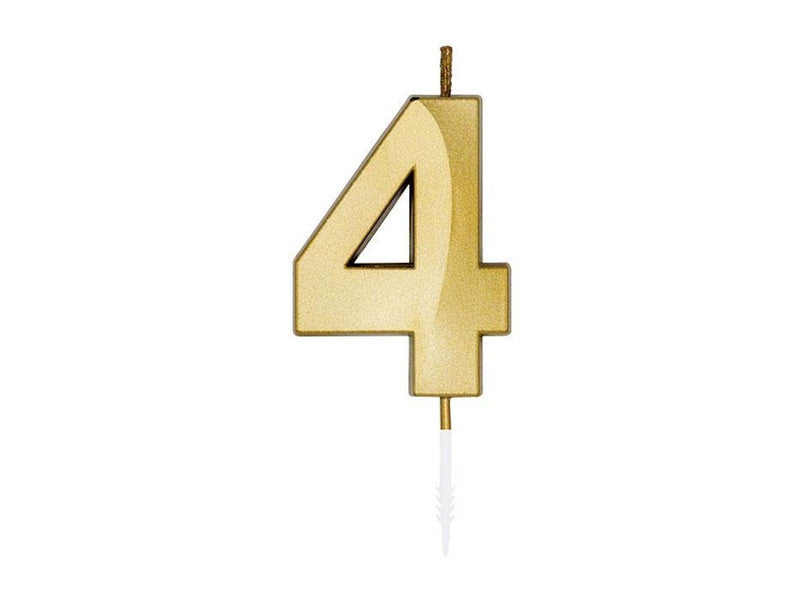 Globos Cake Candle 6cm Metallic Gold no. 4