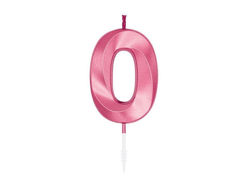 Globos Cake Candle 6cm Metallic Light Pink no. 0