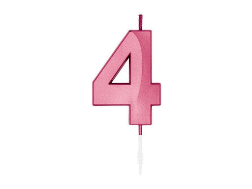 Globos Cake Candle 6cm Metallic Light Pink no. 4