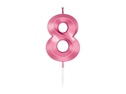 Globos Cake Candle 6cm Metallic Light Pink no. 8