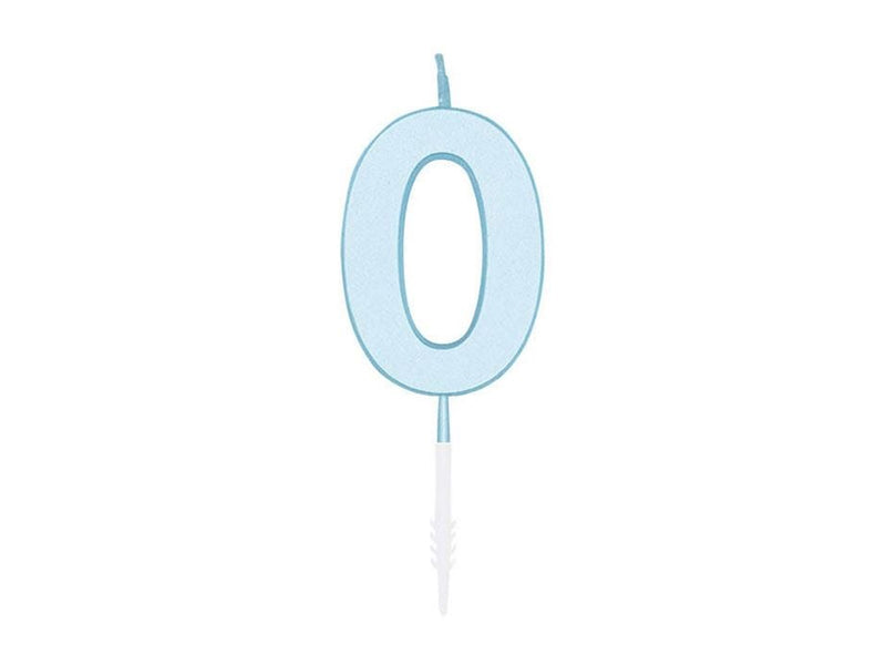 Globos Cake candle 4.5cm Pastel Blue no. 0