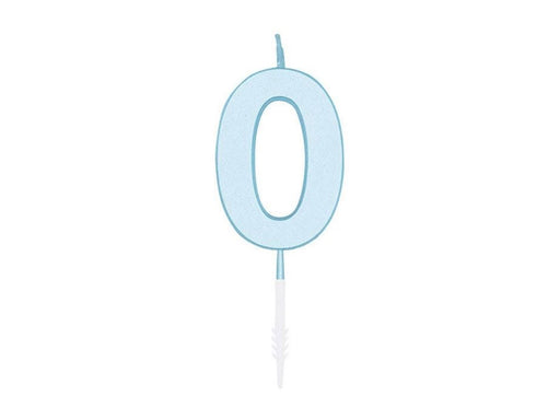 Globos Cake candle 4.5cm Pastel Blue no. 0