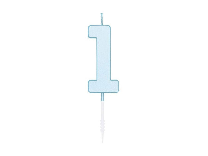 Globos Cake candle 4.5cm Pastel Blue no. 1