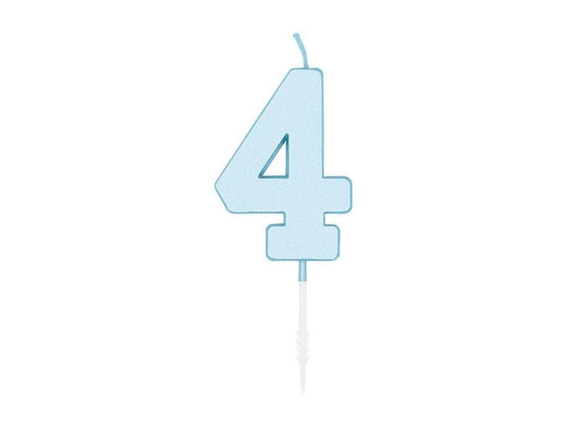 Globos Cake candle 4.5cm Pastel Blue no. 4