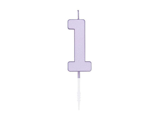 Globos Cake candle 4.5cm Pastel Lilac no. 1