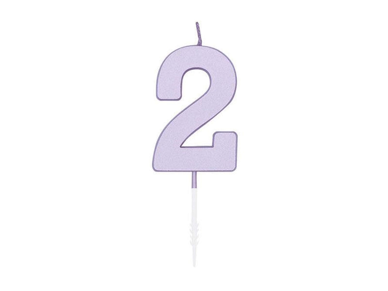 Globos Cake candle 4.5cm Pastel Lilac no. 2